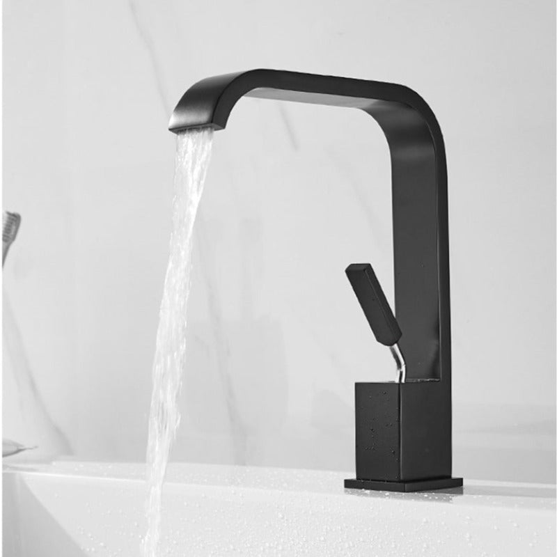 Sleek Sink Faucet with Minimalist Handle 